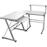 Eck-Computertisch | L-Form | Bürotisch | Tastaturauszug | Monitorständer | 132cm