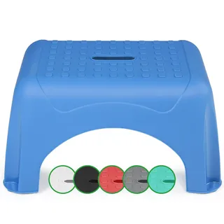 Ondis24 Tritthocker Step Stool mit bis zu 150 kg belastbar (Jeans Blue)