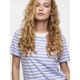 Pieces PCRIA SS TEE STRIPES NOOS Blau XS