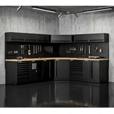 FEISTOS Werkstatteinrichtung EOS Blackline 33 | Werkstattschrank L-Form - Schwarz