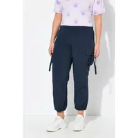Ulla Popken Cargohose Utility-Style Schwarz 46
