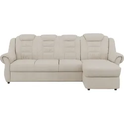 Ecksofa HOME AFFAIRE "Boston L-Form", beige, B:262cm H:102cm T:165cm, 100% Polyester, Sofas, Gemütliches Ecksofa mit hoher Rückenlehne in klassischem Design