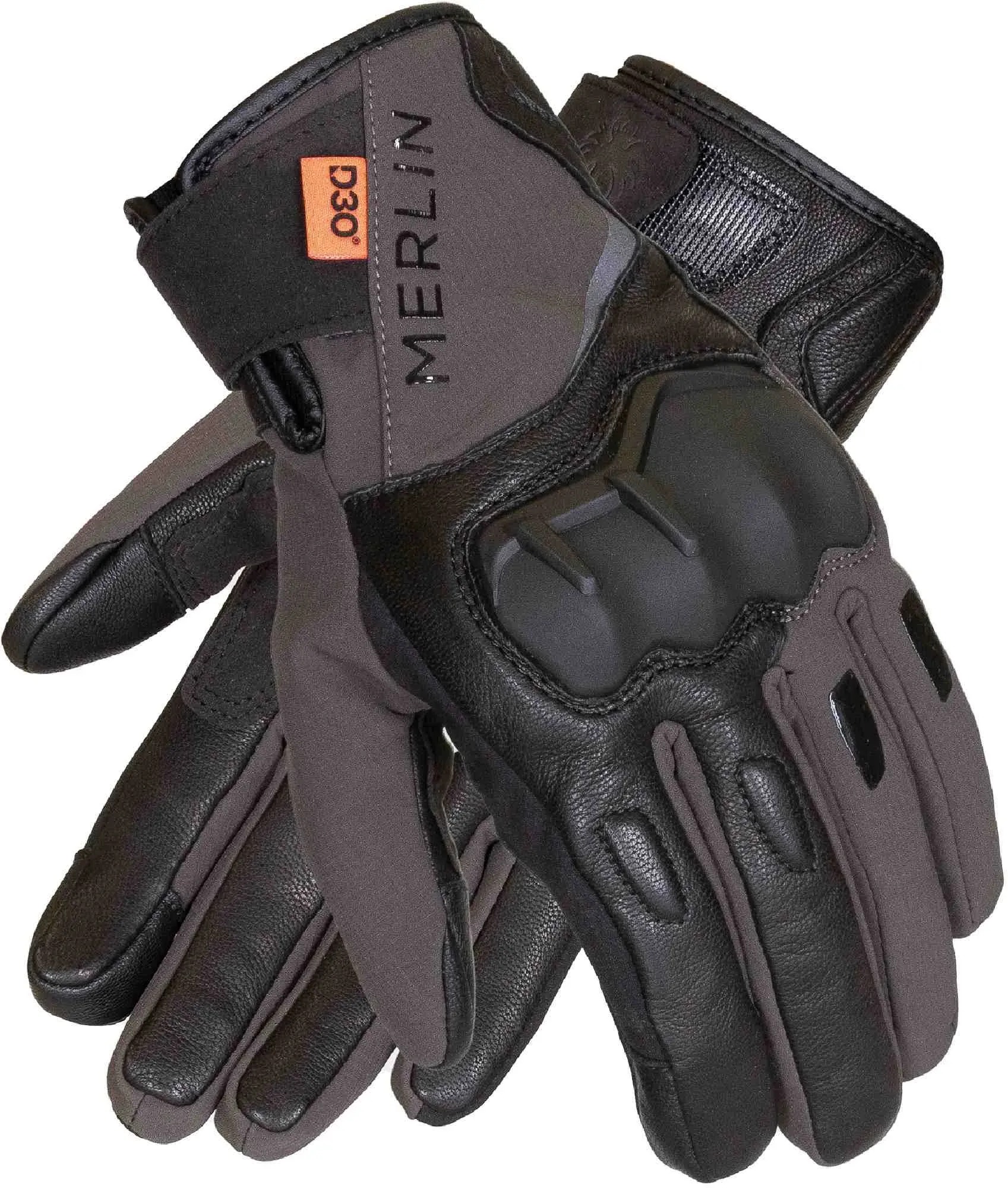 Merlin Denali D3O wasserdichte Motorrad Handschuhe, schwarz-grau, Größe L für Männer