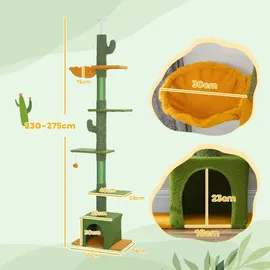 PawHut Kratzbaum Deckenhoch 230-275 cm grün