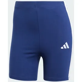 adidas Essentials 3-Streifen High Waisted kurze Leggings - dark blue/white, XS