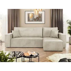 Mirjan24 Ecksofa Natur, Textil, 5-Sitzer, L-Form,L-Form, 244x145 cm, Wohnzimmer, Sofas - Couches, Wohnlandschaften, Ecksofas