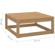 vidaXL Gartenhocker 70 x 70 x 30 cm honigbraun 1 St.