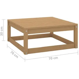 vidaXL Gartenhocker 70 x 70 x 30 cm honigbraun 1 St.