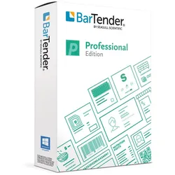 Seagull BarTender 2022 Professional Edition Etikettensoftware, Anwenderlizenz für 5 Drucker  BTP-5