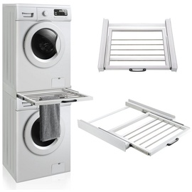 [en.casa]® Verbindungsrahmen für Waschmaschine/Trockner mit Handtuchhalter
