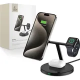 TECH-PROTECT Qi15W-A35 3in1 Magnetisches Magsafe Kabelloses Ladegerät Schwarz