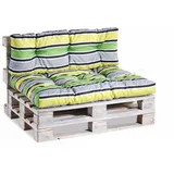 FAVRE Palettenkissen Palettenkissen Palettenauflagen PPI (Rückenlehne) gelb|grau|grün 60 cm x 120 cm