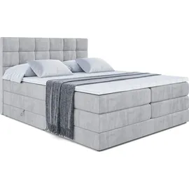 altdecor Boxspringbett APO KING - 160 x 200 - H3/H4 - Hellgrau