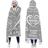 TDDKFB Muttertagsgeschenk Geschenke für Mama,Geburtstagsgeschenk für Mama Mutter Oma -100% Flanell Hoodie Decke mit Ärmeln als Weihnachten Geburtstagsgeschenk Muttertagsgeschenke