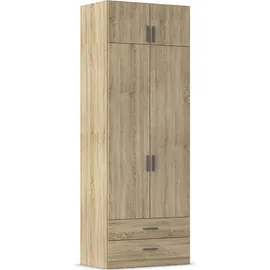 Rauch Wäscheschrank GAMMA 91 x 248 x 54 cm Eiche sonoma