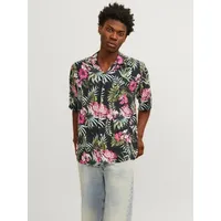 JACK & JONES Hawaiihemd »JJEJEFF AOP RESORT SHIRT SS SN«, Gr. XS - N-Gr, pink nectar, , 73618053-XS N-Gr