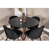 BOURGH Esszimmertisch FLORENZ runder Esstisch - Esszimmer Tisch ⌀100cm in schwarz