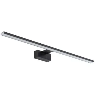 Licht-Erlebnisse LED Spiegelleuchte Bad 80 cm lang groß IP44 Schwarz 4000 K 1100 lm neutralweißes Licht hell Metall Wandlampe innen Spiegel Badezimmer