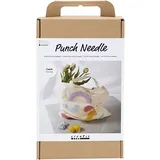 Creativ Company DIY Sets Sticken & Nadelstanzen Kreativ Set Punch Needle, Pastellfarben, , Einkaufstasche, Kreativ Box