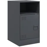 vidaXL Nachtschrank Anthrazit 34,5 x 39 x 62 cm Stahl