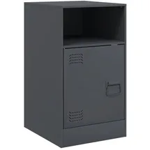 vidaXL Nachtschrank Anthrazit 34,5 x 39 x 62 cm Stahl