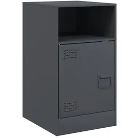 vidaXL Nachtschrank Anthrazit 34,5 x 39 x 62 cm Stahl