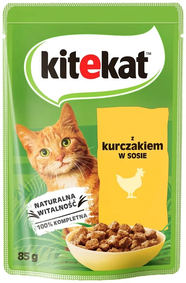 KITEKAT MIX Geschmacks in Soße Huhn und Rind 56x85 g adulte Katzen