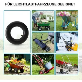 Wiltec Schlauch für Reifen Größe 3,00/3,50-4, bis 90 kg Traglast, mit abgewinkeltem Ventil TR87