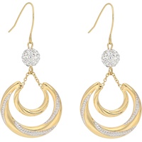 VIVANCE Paar Ohrhaken »sparkling«, 55726018-0 Gelbgold 585,