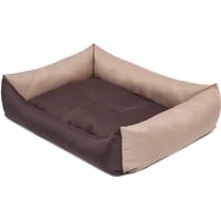 Hobbydog XXL LECBRB1 Dog Bed Eco XXL 105X75 cm Beige with Brown Mattress, XXL, Multicolored, 2.75 kg
