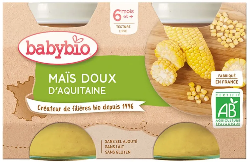 Babybio MAÏS DOUX D'AQUITAINE dès 6 mois 260 g Aliment