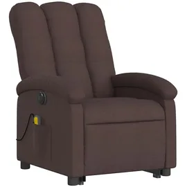 vidaXL Elektrischer Massagesessel mit Aufstehhilfe Polyester 93 x 101 x 93 cm Dunkelbraun