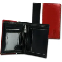 Drachenleder Herren Portemonnaie schwarz 9,5x12,5x3cm D2OPT042R - Schwarz