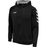 hummel Herren Hmlgo bomuld hættetrøje med lynlås Kapuzenpullover, Schwarz, M