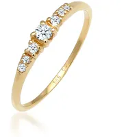 Elli DIAMONDS Verlobungsring Diamanten (0.1 ) 585 Weißgold 58 Damen