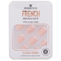 Essence French Manicure Click & Go Nails Fingernägel Pink, Weiß Monochromatisch 12 St.
