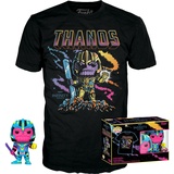Funko Pop! & Tee: Marvel - Thanos - (BKLT) - Large - (L) - T-Shirt - Kleidung mit Vinyl-Sammelfigur - Geschenkidee - Spielzeug und Kurzärmeliges Top Für Erwachsene Männer und Frauen