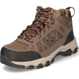 SKECHERS Selmen Melano Trekking Shoes, Chocolate Leather W/Mesh, 45