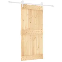 vidaXL Schiebetür rechts 95 x 210 cm Weiß/Braun
