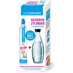 Sodastream Reserve-Zylinder 60l + Glaskaraffe