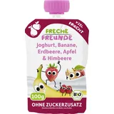 Erdbär Freche Freunde Quetschie Joghurt, Banane, Erdbeere, Apfel & Himbeere bio