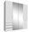 Level 200 x 216 x 58 cm weiß mit Spiegeltüren und Schubladen