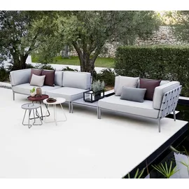 Cane-Line Gartensofa-Modul Conic, Aluminium Grau