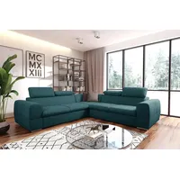 99rooms Premiera Ecksofa Rechts Strukturstoff Dunkeltürkis