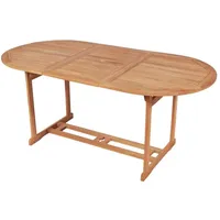 vidaXL Gartentish 180 x 90 x 75 cm natur