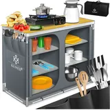 Kesser Campingküche Typ F6 Grau/Gelb