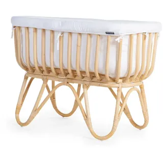 Childhome Wiege Rattan rechteckig mit Nestchen und Matratze