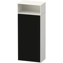 Duravit Zencha Halbhochschrank 400 x 96,1 x 24 cm Schwarz Linienstruktur/Weiß supermatt Glas/MDF