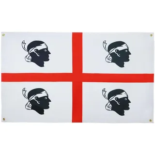 AZ FLAG Sardinien-Flagge, 150 x 90 cm, mit 4 Ösen, Sardischer Pavillon für Balkon oder Wand