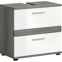 WELLTIME LUCCA Waschbeckenunterschrank 60 x 57 x 34 cm Grau/Silberfarben